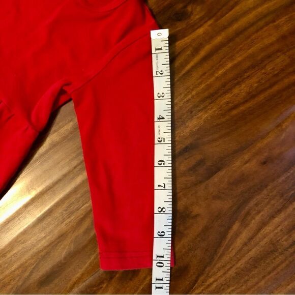 Stripey Candy Cane Santa Infinity Scarf with Red Long Sleeved Size Medium - Picture 10 of 13